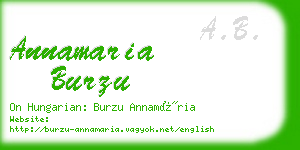 annamaria burzu business card